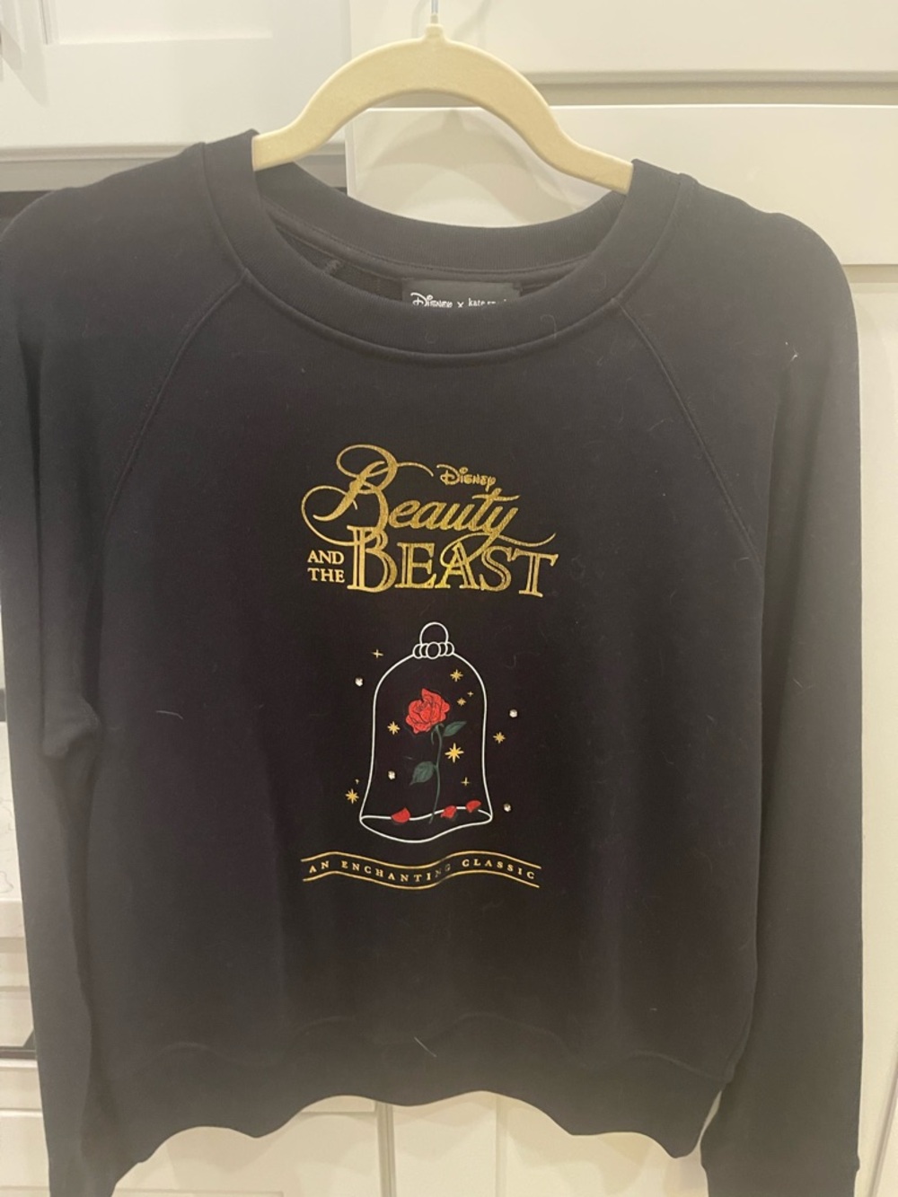Kate Spade x Disney Beauty and the Beast sweatshirt Black ✨NWT✨